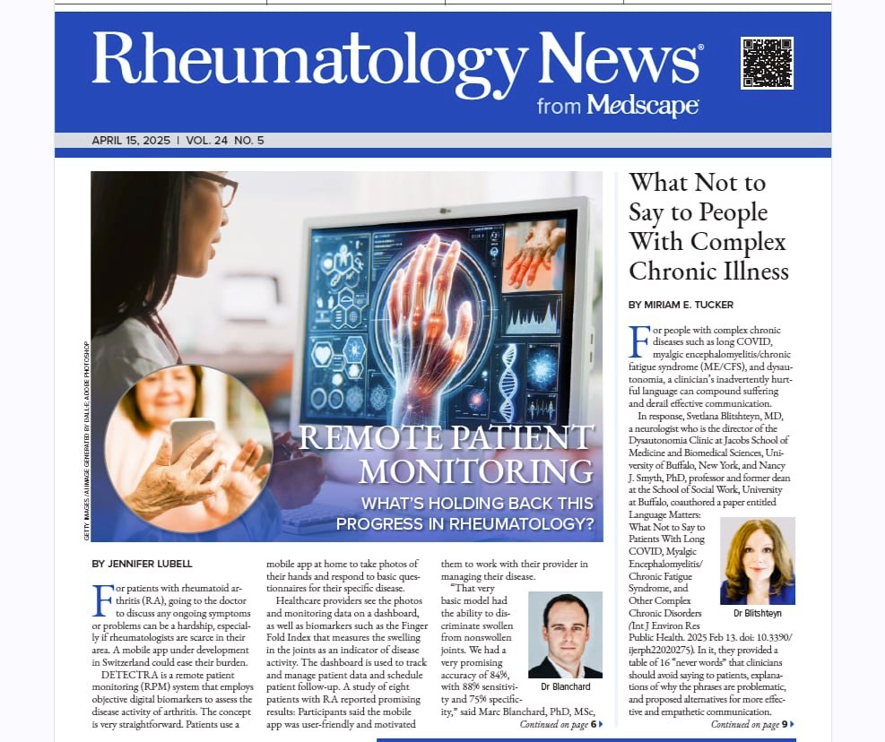 I am happy to see great interest in our new new paper on what not to say to people with complex #chronicillness in a #rheumatology newspaper. 
#MedTwitter #NeuroTwitter #LongCovid #MECFS #Dysautonomia 

Read full article here: 👇
medscape.com/viewarticle/wh…