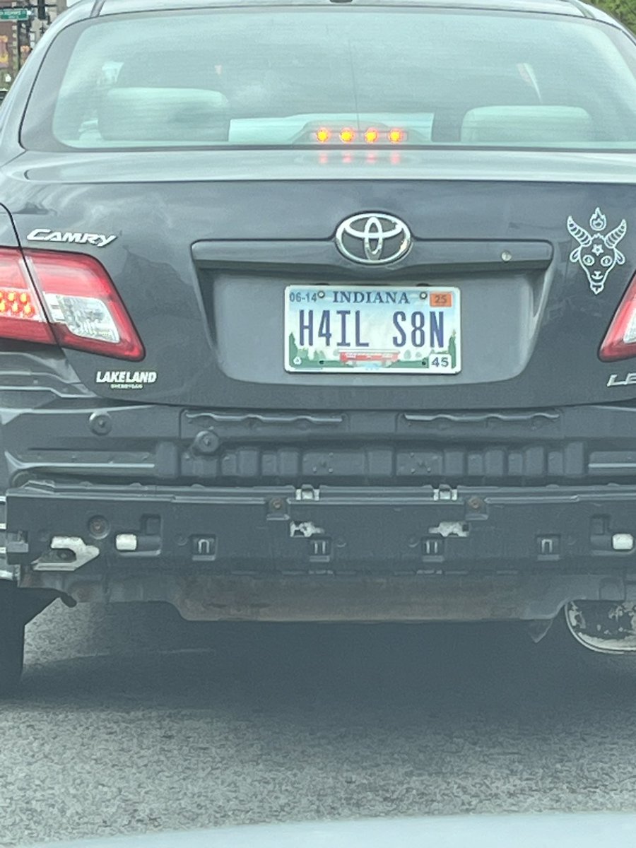 SD3rd's tweet image. If Indiana is one of the most Christian of states how in the hell did this make it past the censors at the DMV?

More importantly, why is he on North Western Ave in Chicago?