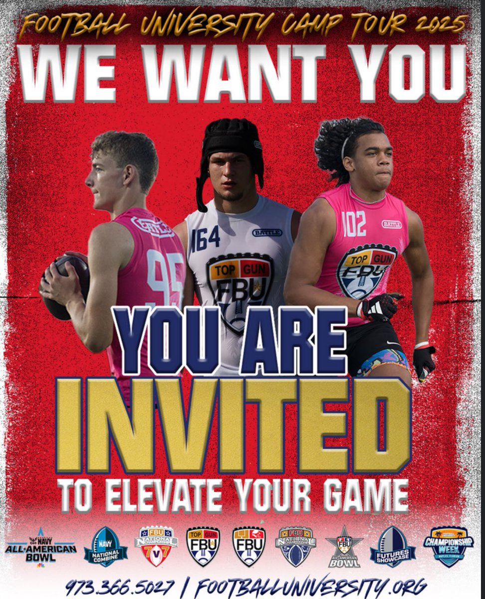 Thank you <a href="/FBUcamp/">Football University</a> for the invite! <a href="/247sportsRecrui/">247recruiting</a> <a href="/Recruit247/">247SportsRecruitNews</a> <a href="/CoachBigPete/">Peter "Coach Big Pete" Leinweber</a> <a href="/Coach_NMyers/">Nate Myers</a> <a href="/coachmulcahy/">Niall Mulcahy</a> <a href="/AustinCurtis24/">Austin Curtis</a> <a href="/1PerformanceLab/">The Performance Lab</a> <a href="/Bryan_Ault/">Bryan Ault - Midwest Scout</a> <a href="/BigFaceSportss/">BigFaceSports, (Recruiting & Scouting)</a> <a href="/HSFBamerica/">High School Football America</a> <a href="/PrepRedzoneIL/">Prep Redzone Illinois</a> <a href="/nexgenscouting/">Keith Smilie</a>