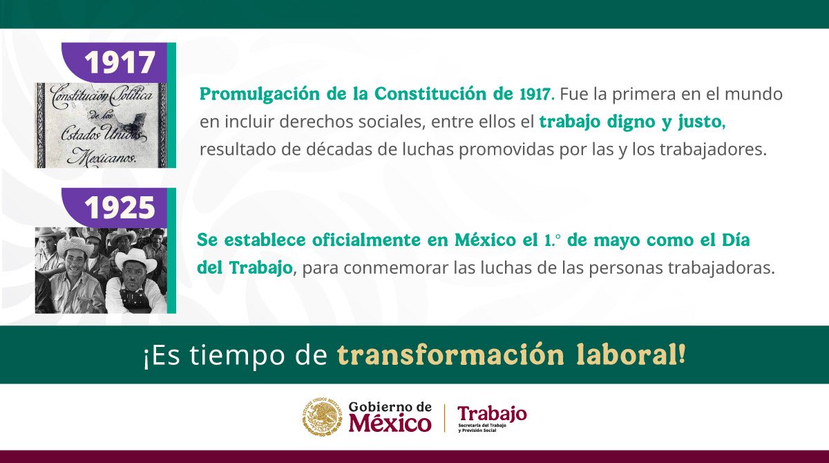 IsssteAgs's tweet image. Porque es tiempo de #TransformaciónLaboral, ¡hagamos un recorrido histórico! 👇🏼