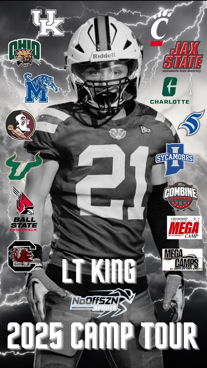Larkyn (LT) King (@ltking17) on Twitter photo Camps I will be attending this summer‼️‼️Can’t wait to be apart of the NoOffSZN Tour from June 1st-8th! Making 8 stops for camps in 8 days. Excited to compete against the best, take lessons back from the coaching I receive and learn from this amazing experience! <a href="/BHSfootball4/">@BHSfootball</a> Camps I will be attending this summer‼️‼️Can’t wait to be apart of the NoOffSZN Tour from June 1st-8th! Making 8 stops for camps in 8 days. Excited to compete against the best, take lessons back from the coaching I receive and learn from this amazing experience! <a href="/BHSfootball4/">@BHSfootball</a>