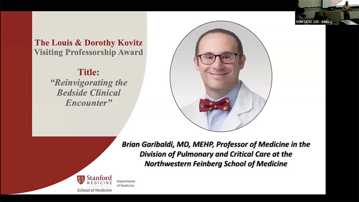 Stanford Department of Medicine (@stanforddeptmed) on Twitter photo Catch up with the latest recording of #StanDOM's recent Medical Grand Rounds presentation, "Kovitz Award: Reinvigorating the Bedside Clinical Encounter," with <a href="/NUFeinbergMed/">Northwestern Feinberg School of Medicine</a>'s Brian Garibaldi, MD. youtube.com/watch?v=GSUudH⊠Catch up with the latest recording of #StanDOM's recent Medical Grand Rounds presentation, "Kovitz Award: Reinvigorating the Bedside Clinical Encounter," with <a href="/NUFeinbergMed/">Northwestern Feinberg School of Medicine</a>'s Brian Garibaldi, MD. youtube.com/watch?v=GSUudHâŠ