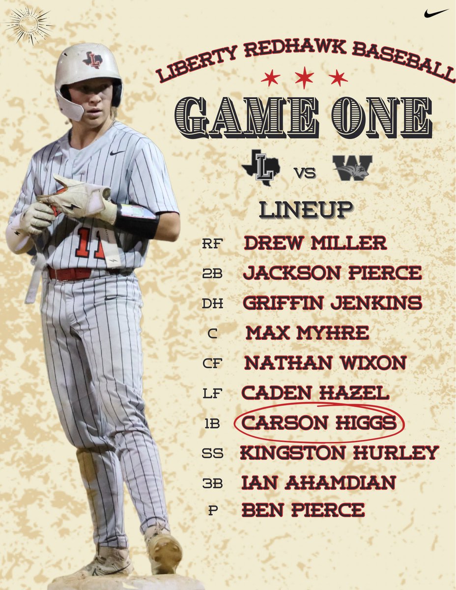 Your lineup for game 1 of our Bi-District Matchup!

Let’s get after it tonight

#HAWKS