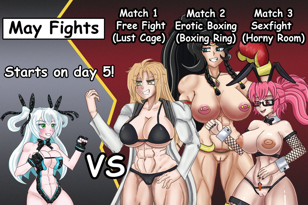 Here are the 3 fighters of this month of May, I will start posting on day 5 of this month of May, I hope you enjoy these fights ^^   

Fight 1 - Nataly vs Nicole - <a href="/Temp_EX7/">TEMPEST777</a> 
Fight 2 - Nataly vs Celixia -  <a href="/SoulMinter/">SOULS_CB</a> 
Fight 3 - Nataly vs Emma -  <a href="/KuroBop/">Kuro</a>