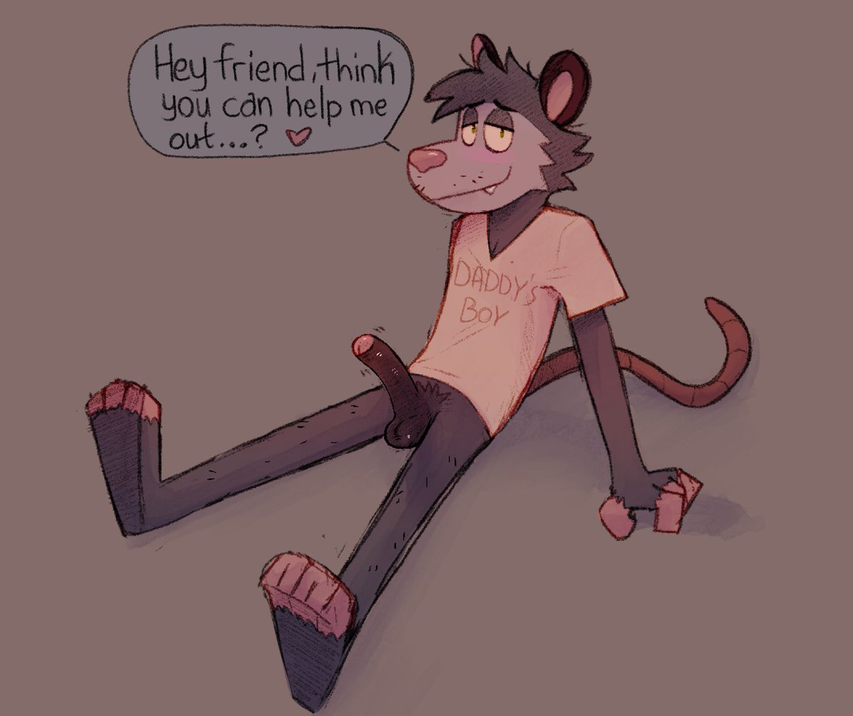 Opossum buddy wants to hang out...

Small redesign for Oliver