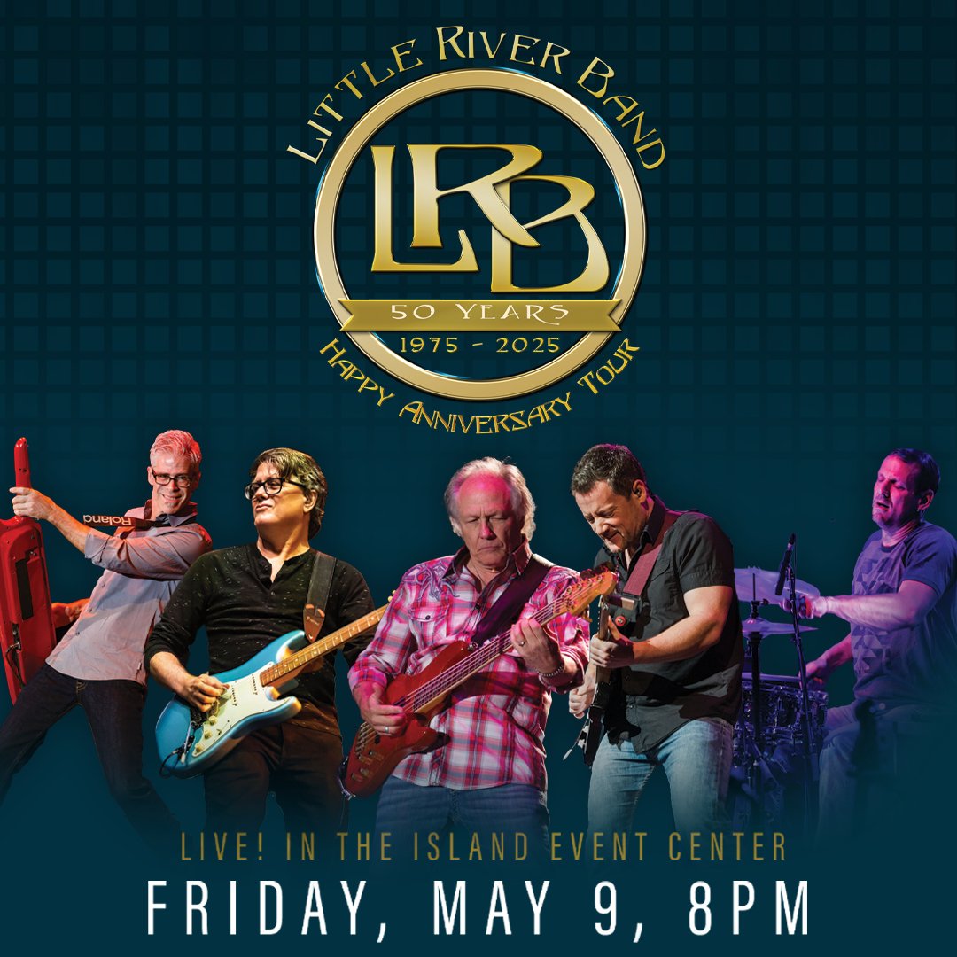 Sail along to 50 years of yacht rock classics with <a href="/littleriverband/">Little River Band</a>! Revisit ‘70s and ‘80s hits like “Reminiscing” and “Lonesome Loser” when Little River Band brings The Happy Anniversary Tour to the Island Event Center on Friday, May 9.

🎟️: TIcasino.com