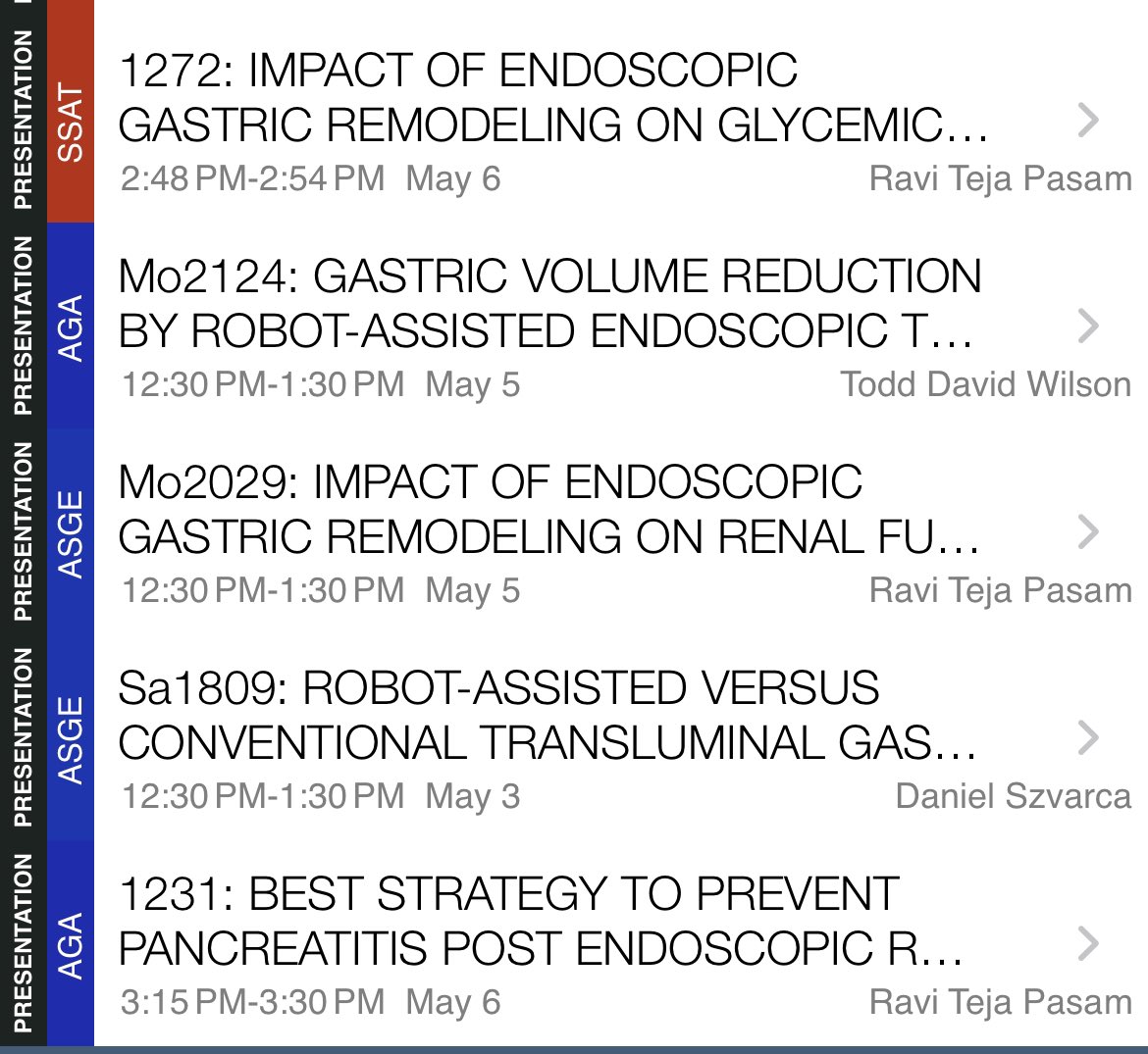 Ravi Teja Pasam MBBS MPH (@prteja2389) on Twitter photo Can’t wait to share our work at <a href="/DDWMeeting/">Digestive Disease Week</a> !
Excited to present four oral presentations and four posters as first author !
🙏🏽<a href="/MetabolicEndo/">Chris Thompson, MD</a> <a href="/SighPichamol/">Pichamol Jirapinyo, MD, MPH</a> <a href="/TheGutDocMD/">Steven Steinway MD, PhD</a> <a href="/TrentWalradt/">Trent Walradt, MD</a> <a href="/danielszvarca/">Daniel Szvarca, MD</a> <a href="/LindsayClarkeMD/">Lindsay Clarke, MD</a> <a href="/DarylRamai/">Daryl Ramai, MD, MPH, MSc.</a> <a href="/BabuPMohan2/">Babu P. Mohan</a> #DrColleenKelly #DrLindaLee for your Can’t wait to share our work at <a href="/DDWMeeting/">Digestive Disease Week</a> !
Excited to present four oral presentations and four posters as first author !
🙏🏽<a href="/MetabolicEndo/">Chris Thompson, MD</a> <a href="/SighPichamol/">Pichamol Jirapinyo, MD, MPH</a> <a href="/TheGutDocMD/">Steven Steinway MD, PhD</a> <a href="/TrentWalradt/">Trent Walradt, MD</a> <a href="/danielszvarca/">Daniel Szvarca, MD</a> <a href="/LindsayClarkeMD/">Lindsay Clarke, MD</a> <a href="/DarylRamai/">Daryl Ramai, MD, MPH, MSc.</a> <a href="/BabuPMohan2/">Babu P. Mohan</a> #DrColleenKelly #DrLindaLee for your
