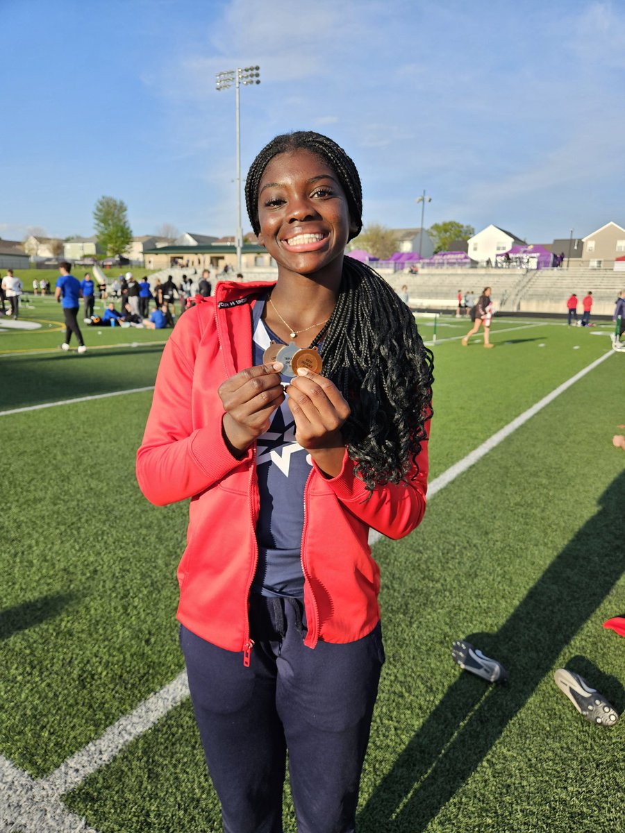 Monica earned 3rd in the 100m Dash with a PR of 12.49, 3rd in the Long Jump at 17'01', and 2nd in the Triple Jump at 35'11"  A good day's work! <a href="/MSHSactivities/">Millard South Activities</a>