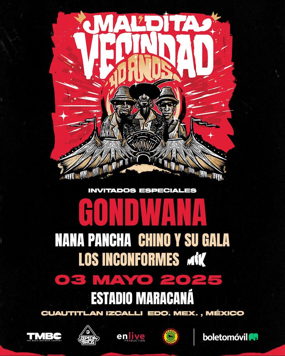 RevistaKuadro's tweet photo. Llegó la BOLETIZA 🎟️🎟️🎟️
#RevistaKuadroMeLleva a celebrar los 40 años de la @MalditaVecindad en el Estadio Maracaná de Cuautitlán Izcalli 

Paso 1 

Like y RT de este post 

¡Vas! 😎 https://t.co/VJR4V6m8ij