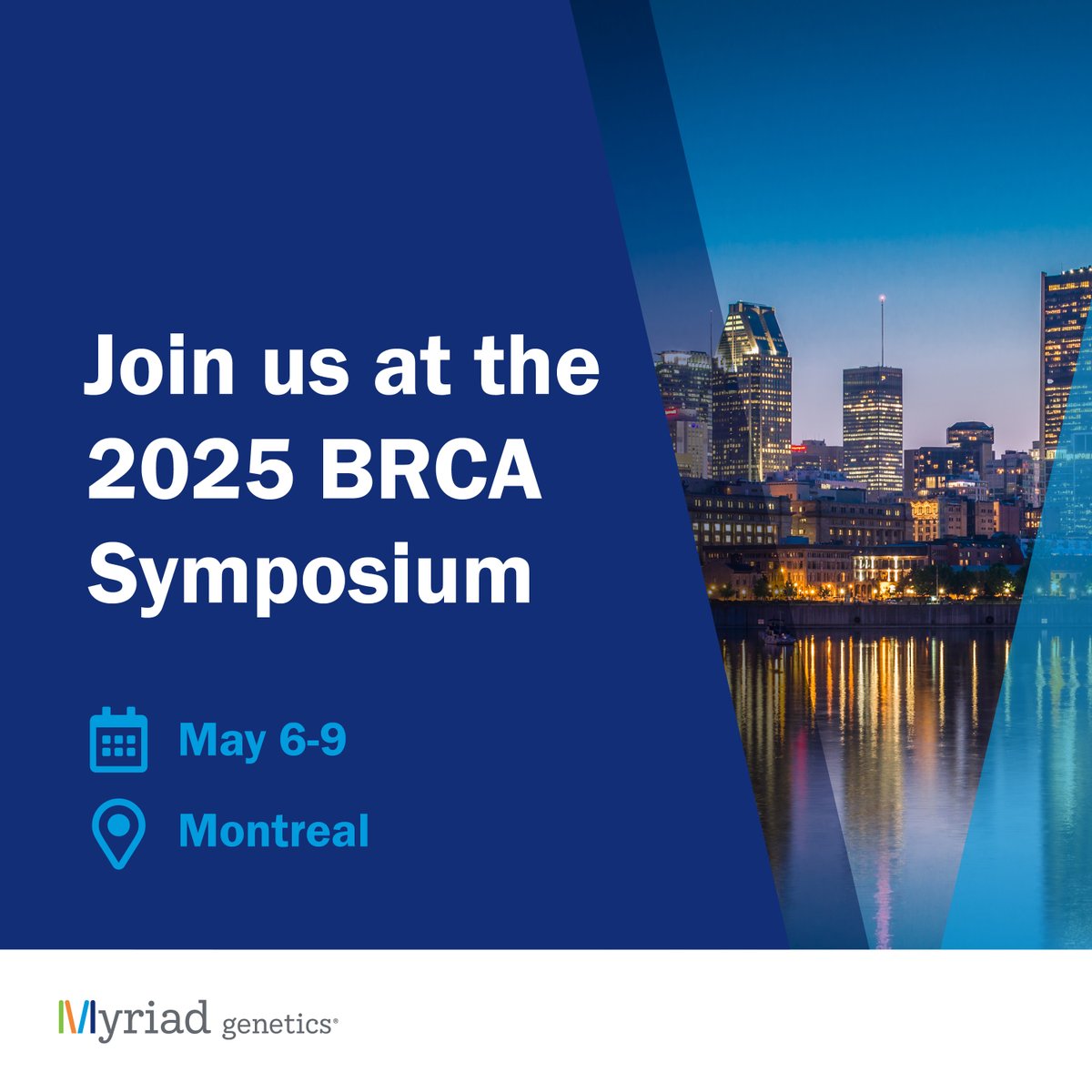 Myriad Genetics (@myriadgenetics) on Twitter photo We're thrilled to present 6 groundbreaking abstracts at the upcoming <a href="/BRCASymposium/">BRCA Symposium</a> in Montreal, May 6-9! 🎤
Join us as we'll be highlighting our industry-leading innovations in hereditary cancer testing and polygenic risk scores.
#hereditarycancer #BRCA2025 #genetictesting We're thrilled to present 6 groundbreaking abstracts at the upcoming <a href="/BRCASymposium/">BRCA Symposium</a> in Montreal, May 6-9! 🎤
Join us as we'll be highlighting our industry-leading innovations in hereditary cancer testing and polygenic risk scores.
#hereditarycancer #BRCA2025 #genetictesting