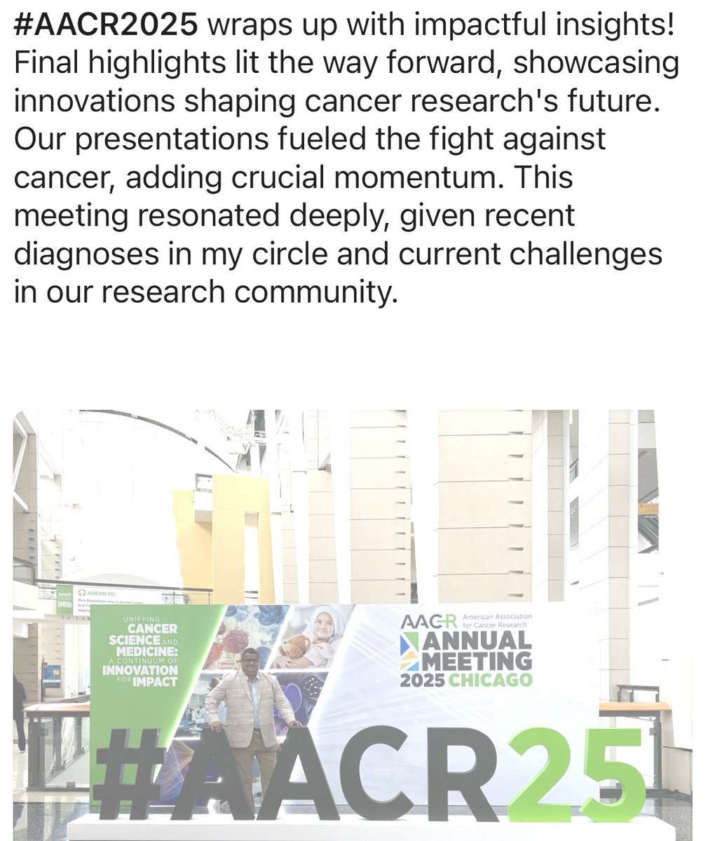 DrRaoPapineni's tweet image. Great #AACR2025 meeting! Inspiring science, discussions &amp;amp; new ideas fueling our mission to power cancer cure goals! #PapineniLABS #KUMC #NIH #NCI #SBIR #Radonc #Radiation #BBCcure
