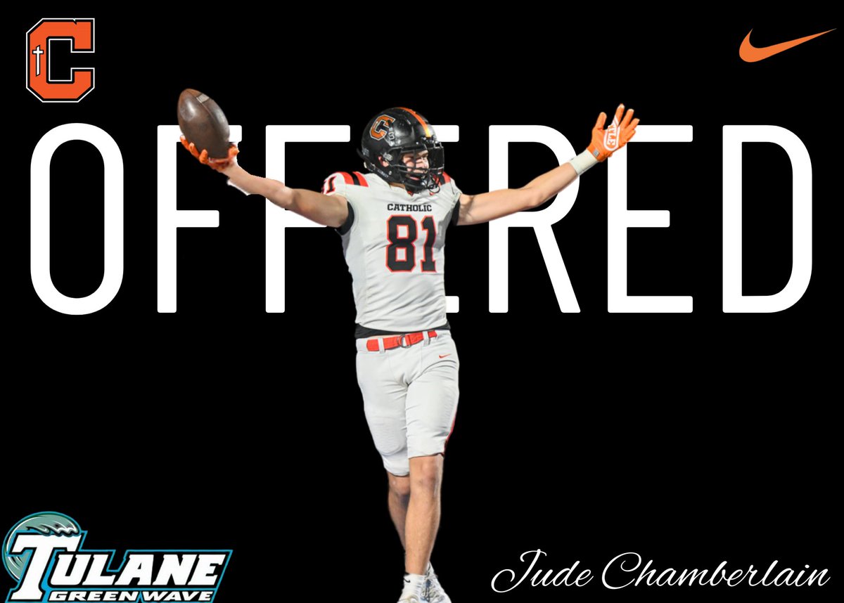 CHS Football (@curdogfootball) on Twitter photo Congratulations to 2027 TE Jude Chamberlain for receiving an offer from Tulane.
#OnTheLine | .<a href="/jude_chamberlai/">Jude Chamberlain</a> Congratulations to 2027 TE Jude Chamberlain for receiving an offer from Tulane.
#OnTheLine | .<a href="/jude_chamberlai/">Jude Chamberlain</a>