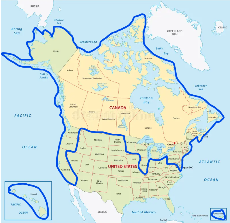 Reverse invasion, Canada keeps Alberta and takes a few prizes. 🤓🍁🇨🇦