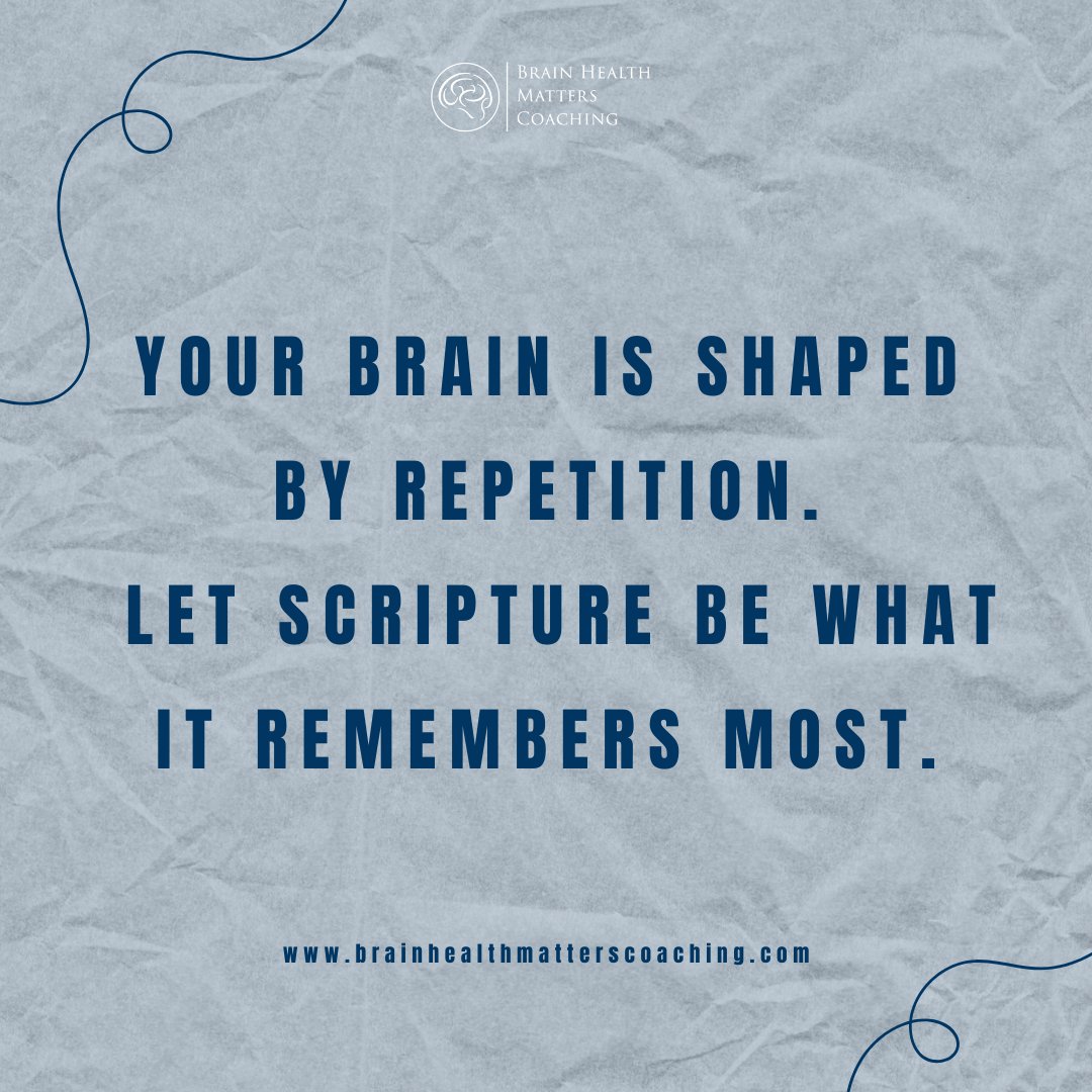 GidenkoYelena's tweet image. What you rehearse, you reinforce.
Scripture isn’t just for inspiration, it’s for rewiring your brain.

Start your renewal with what you repeat. 🧠✝️

#FaithAndFunction #MindRenewal #ChristianMentalHealth