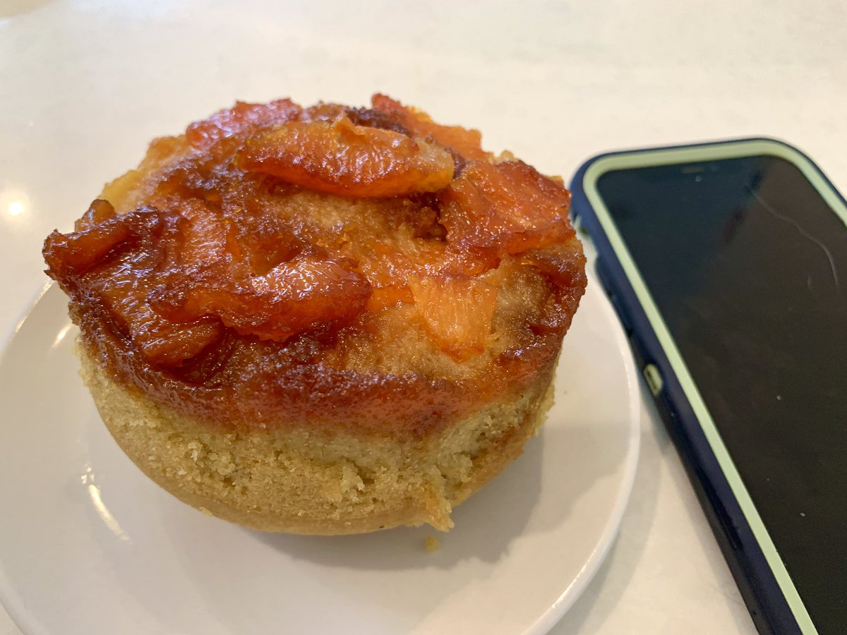 Emergency dessert action: Cara Cara orange upside-down cake for two.