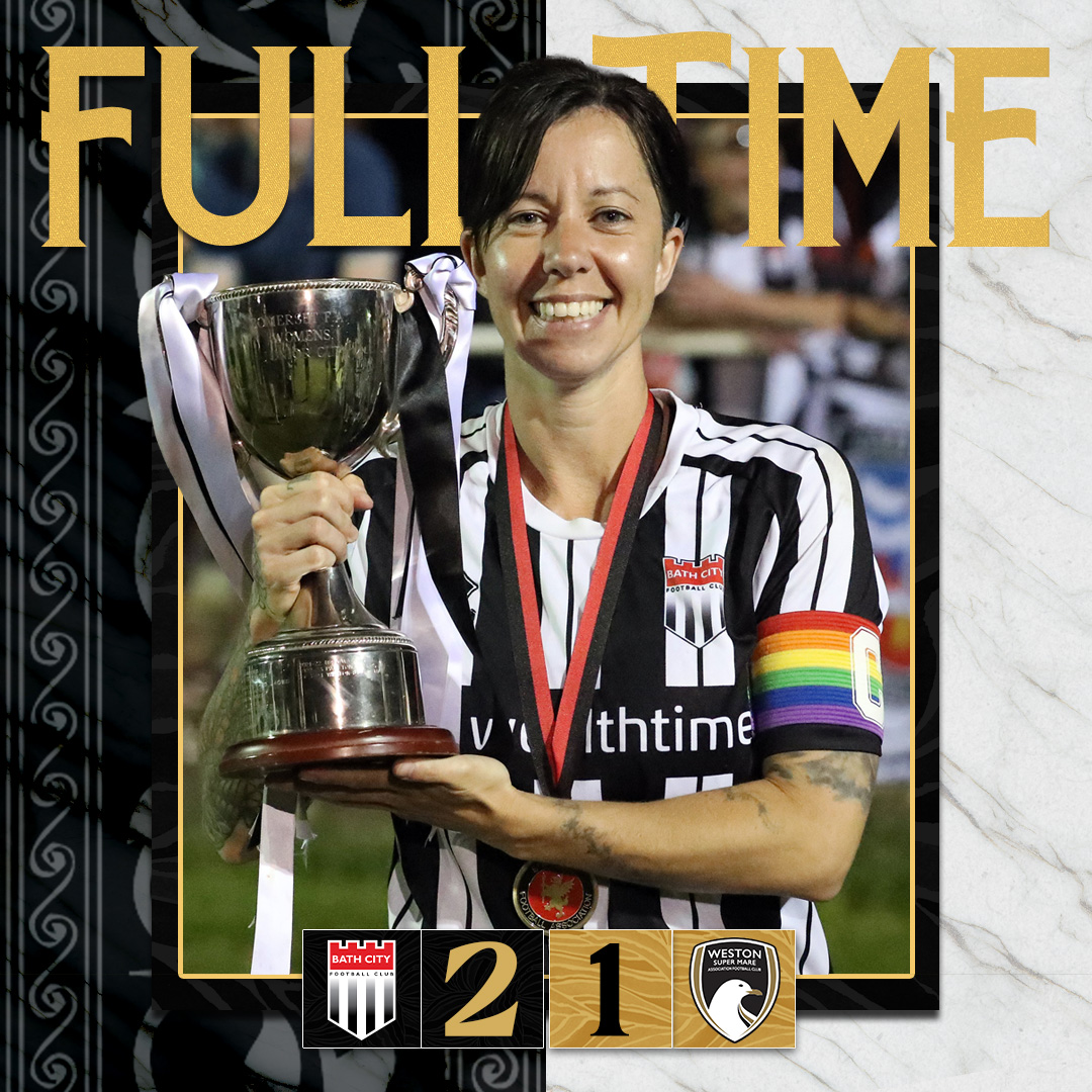 🏆 2024/25 Somerset FA Junior Cup winners

Second half goals from Jasmine Rennie and Adella Clarke secure the silverware for City!

Thank you all so much for coming out to support us tonight in Brislington!

⚫️⚪️ #Romans