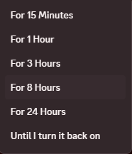FredrickRWard's tweet photo. @discord_support Why is there no Mute server for 12 hours option? https://t.co/TBt548mSLu
