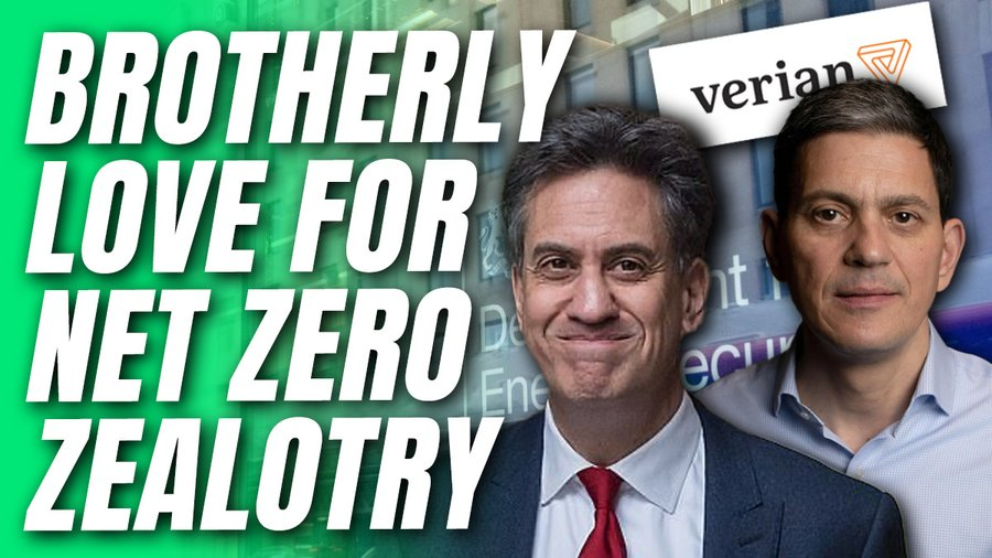 🚨 RED ED STRIKES AGAIN: £1 MILLION IN TAXPAYER CASH TO A FIRM ADVISED BY HIS BROTHER 🚨

🔴 Ed Miliband’s Department for Energy, Security &amp; Net Zero just handed £1.1 million in green contracts to Verian Group UK — where his brother David Miliband sits on the global management