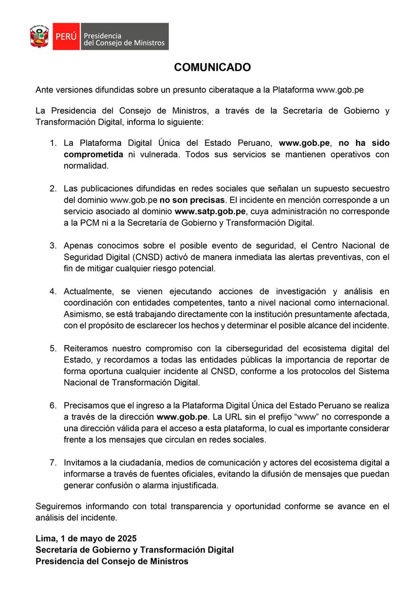 Secretaría de Gobierno y Transformación Digital tweet media