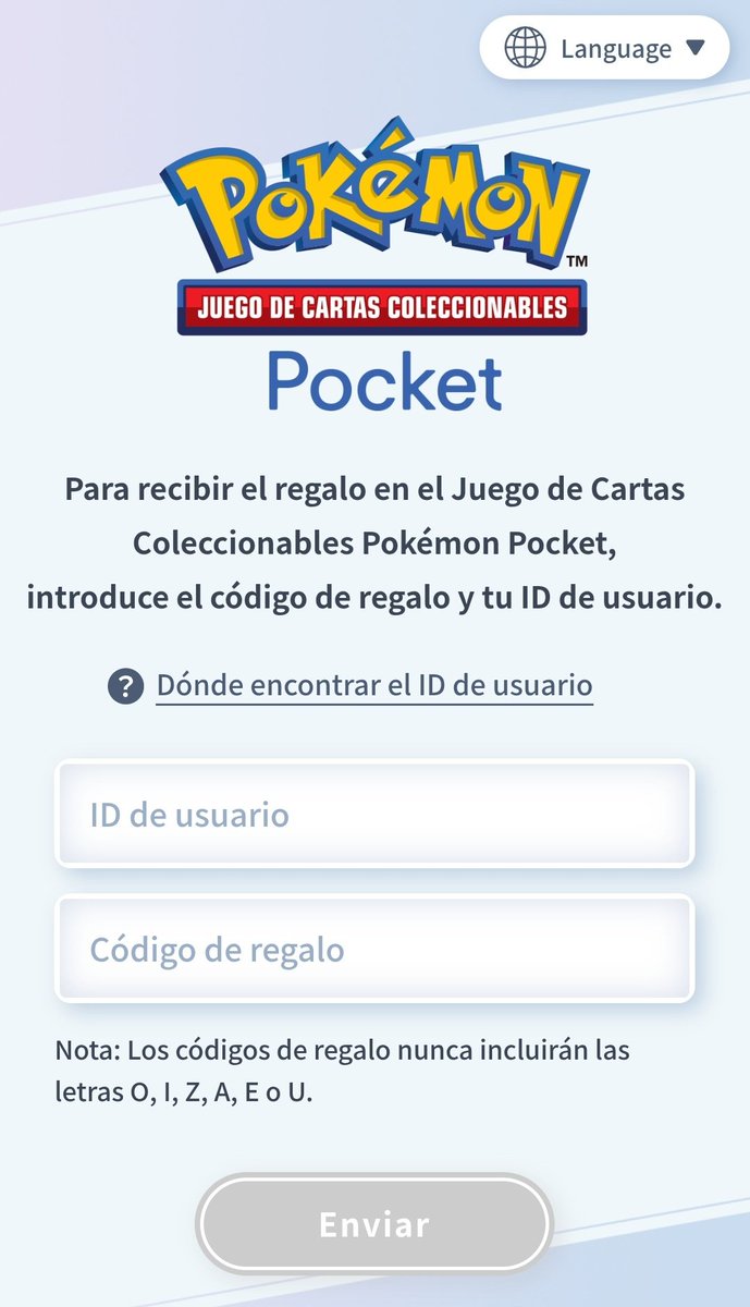 CentroPokemon's tweet photo. Pokémon TCG Pocket regala 500 Fichas de intercambio y 24 Relojes de arena de sobres al canjear el código: S5N4NDM00N

Deben ingresarlo junto a su ID de usuario en https://t.co/ijqPg9NsxP https://t.co/OOyA68BWBG