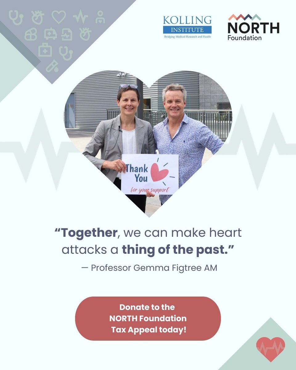 Kolling Institute (@kollinginst) on Twitter photo Please give to our charity partner, the <a href="/north_fndn/">NORTH Foundation</a>. Now is your chance to support our groundbreaking research and transform the future of healthcare. #TaxAppeal bit.ly/44byck0
<a href="/KollingINST/">Kolling Institute</a> <a href="/NthSydHealth/">Northern Sydney Local Health District</a> <a href="/syd_health/">Sydney Health</a> Please give to our charity partner, the <a href="/north_fndn/">NORTH Foundation</a>. Now is your chance to support our groundbreaking research and transform the future of healthcare. #TaxAppeal bit.ly/44byck0
<a href="/KollingINST/">Kolling Institute</a> <a href="/NthSydHealth/">Northern Sydney Local Health District</a> <a href="/syd_health/">Sydney Health</a>