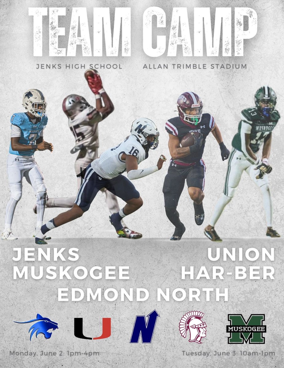 JenksTrojanFootball (@jenksfootball) on Twitter photo You don’t want to miss this 👀
<a href="/UnionFootball/">Union Football</a>
<a href="/EdmondNorthFB/">Edmond North Football</a>
<a href="/HB_WildcatFB/">Har-Ber Wildcat Football</a>
<a href="/MuskogeeA/">Muskogee Athletics</a>
<a href="/JenksFootball/">JenksTrojanFootball</a> You don’t want to miss this 👀
<a href="/UnionFootball/">Union Football</a>
<a href="/EdmondNorthFB/">Edmond North Football</a>
<a href="/HB_WildcatFB/">Har-Ber Wildcat Football</a>
<a href="/MuskogeeA/">Muskogee Athletics</a>
<a href="/JenksFootball/">JenksTrojanFootball</a>