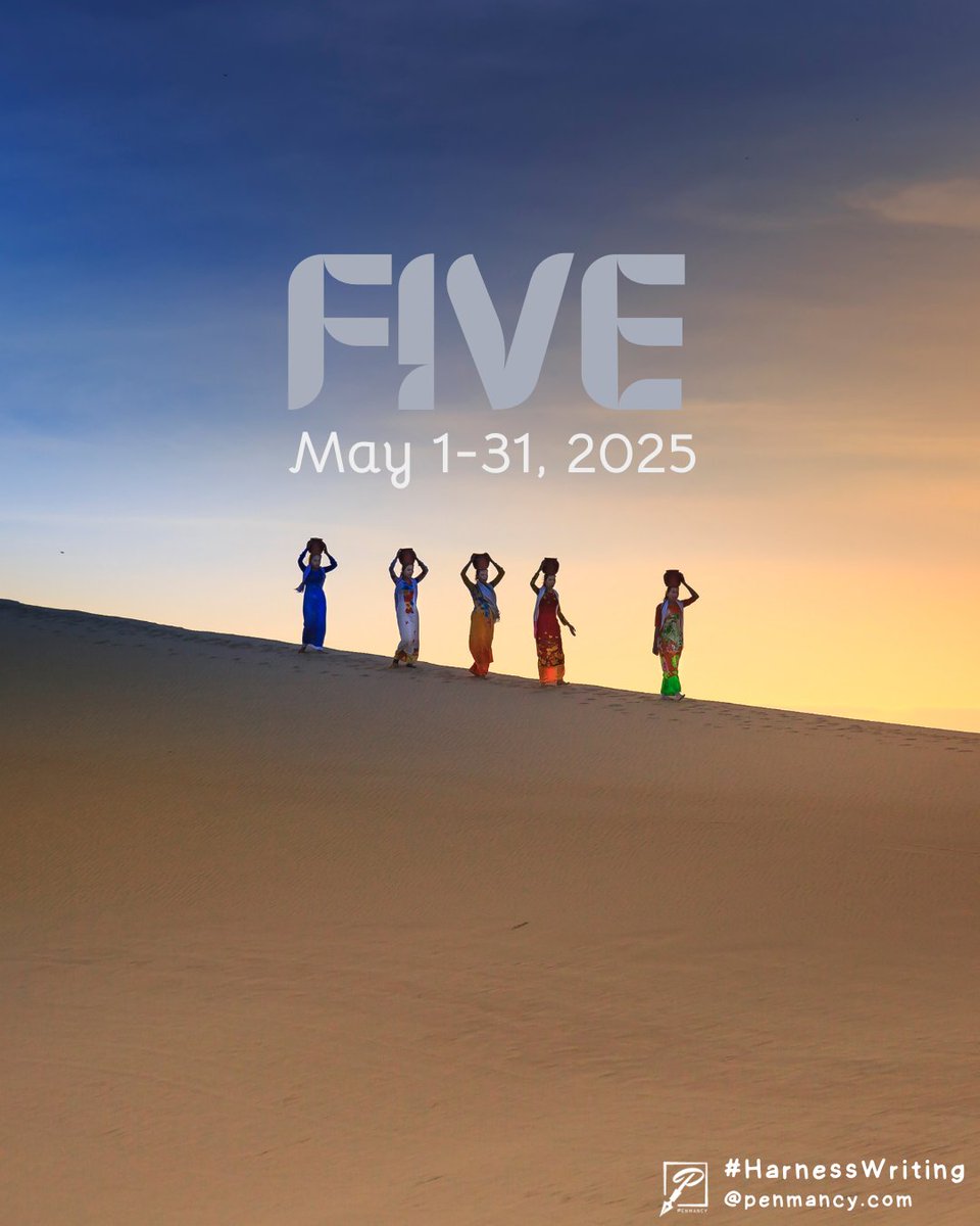 penmancy's tweet image. #CONTESTALERT

#HarnessWriting- May 2025
Participate NOW!

~ 2500 to 3500-word #fictionwriting
~ #Five
~ Deadline: May 31

What are you waiting for now? #WriteOn

#writingprompt: penmancy.com/five

#writingcontest #writingcommunity #amwriting