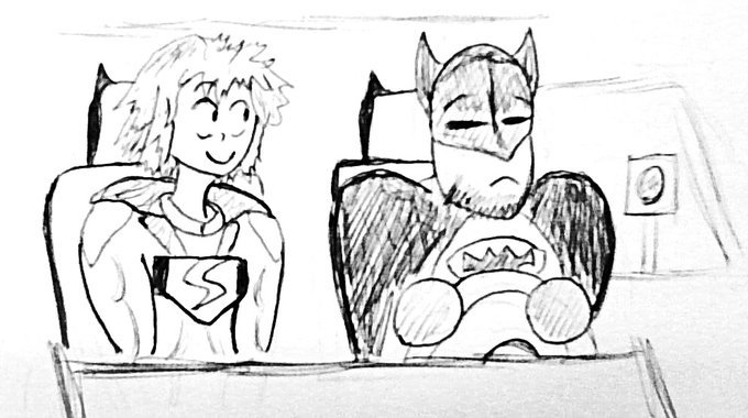 <a href="/OctopusHermit/">OCTO</a> BATMAN AND SUPERGIRL AT THE DRIVE-THRU

HE TRIES TO ACT LIKE SOME STERN DAD, SAYING A PHOTOSYNTHETIC AUTOTROPH DON'T NEED FAST FOOD, BUT SHE HAS THE BIG OL' EYES

"I'll have two numbers nines-"