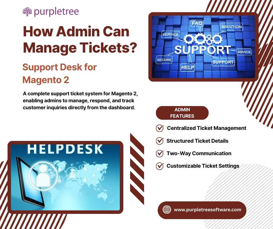 purpletreesoft's tweet image. Boost customer support on your #Magento2 store with our Helpdesk Extension!

📩 Manage tickets
🗂️ Track status &amp;amp; priority
📎 Reply with attachments
📧 Email alerts for updates
Support, increase satisfaction!

🔗 [bit.ly/4jyO6JT]

 #Helpdesk #MagentoExtension