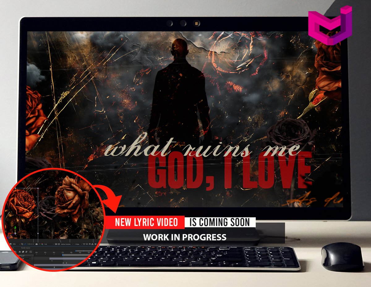 mladeproduction's tweet image. New lyric vid in the works.... think old tape vibes, rusty textures, and 2D elements that bring the lyrics to life. It’s coming together real nice – stay tuned 💫

#LyricVideos #lyricvideostudio #lyricvideomaker #lyricvideoproduction