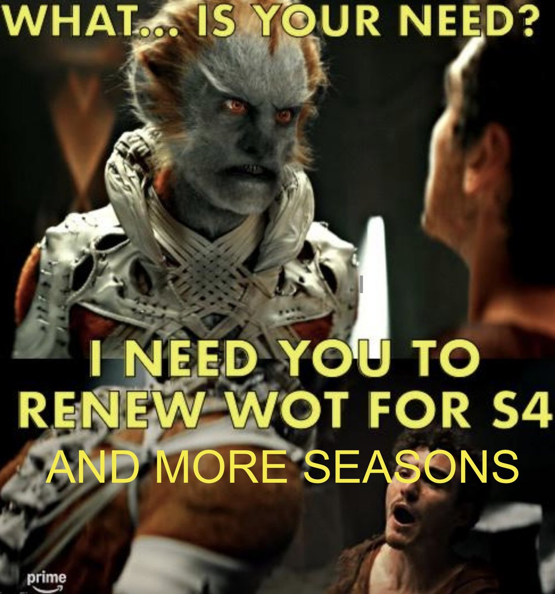 #TheWheelOfTime #WOTFriday #RenewWoT #amazonprime #Sony 
We need more seasons. It is our needs.