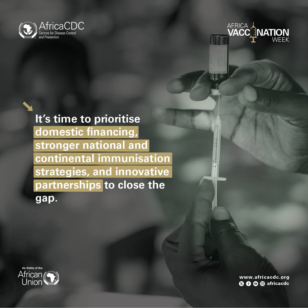 #AfricanVaccinationWeek 2025
🗓 28 Apr – 2 May | Theme: “Humanly Possible.”
💉 51 yrs of #EPI progress, youth advocacy &amp; vaccine equity. From preventing deadly childhood illnesses to safeguarding future generations- #vaccineswork &amp; universal access is humanly possible.