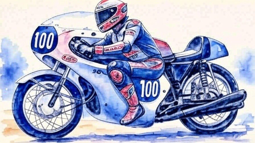 hideko_smile8's tweet photo. 鉛筆画 × Grok
「HONDA RC162」
1961年 第2戦
西ドイツグランプリにてデビュー
ホンダの250cc初勝利は
高橋 国光によってもたらされた
左側は、自作の鉛筆画　
右側は、Grok生成した画像
#鉛筆画 #xAI #Grok
#HONDA #RC162 #250ccバイク
#高橋国光 https://t.co/BSBcmrt4Rd