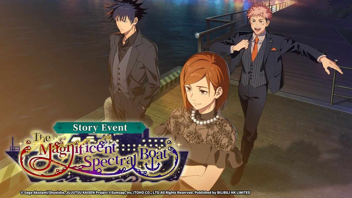 JJKPP_GL's tweet photo. ◤#JujutsuKaisenPhantomParade◢
"The Magnificent Spectral Boat" Story Event is now live! 

During the event period, by completing tasks, you can get 
[The Magnificent Spectral Boat Gacha - Phase 1 -] Ticket * 10, 
[Zone] Yuji Itadori Exclusive Skin and event-limited SSR Recollection Bits.  

◆ SSR Recollection Bits 
[Journey to the Super Luxurious Banquet Boat] 

Event Duration: 
May 2, 2025, 3:00 PM to May 22, 2025, 2:59 PM (UTC+9) 

For details about the event, please check the in-game notices.  

▼JJKPP is blazing through downloads!▼ 
https://t.co/MnJUnuJ1fZ

#JujutsuKaisenPhantomParade
#jjkphantomparade
#JujutsuKaisen
#JJKPPHalfAnni