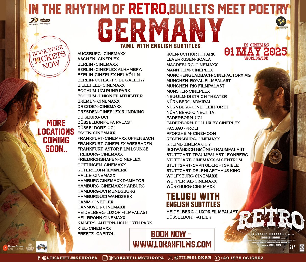 JaseelMhd_GOAT's tweet photo. #Reteo Germany Superb Start👌

Opening Day €35K+ One Of Highest Tamil Film Day 1 Reported Number!

Kanguva Closing €42,345.

@FilmsLokah @homescreenent https://t.co/NMRIXFCV6R