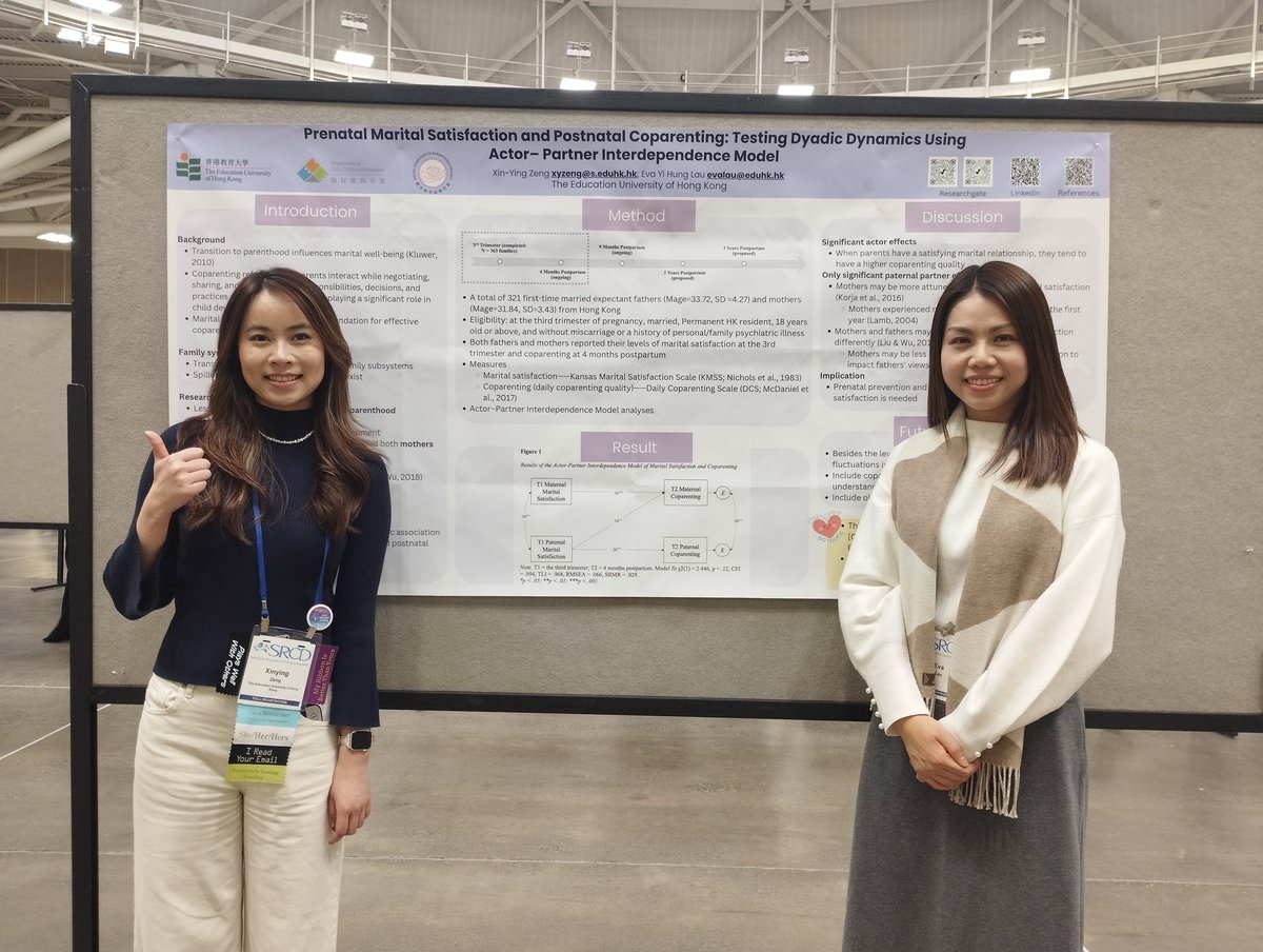 ECE_EdUHK's tweet image. More snapshots of our #SRCD25 poster presenters (Ellen Wu, Xin-ying Zeng, Eva Lau, Alfredo Bautista, Million Wan, and Annie Li) from May 1st! #SRCD #SRCD2025 #ECE #EdUHK