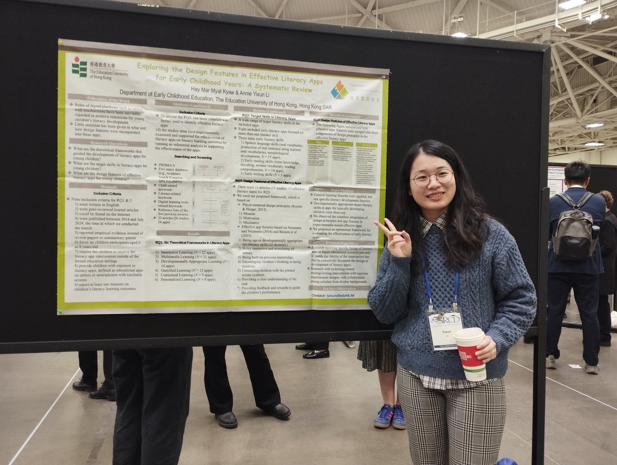 ECE_EdUHK's tweet image. More snapshots of our #SRCD25 poster presenters (Ellen Wu, Xin-ying Zeng, Eva Lau, Alfredo Bautista, Million Wan, and Annie Li) from May 1st! #SRCD #SRCD2025 #ECE #EdUHK