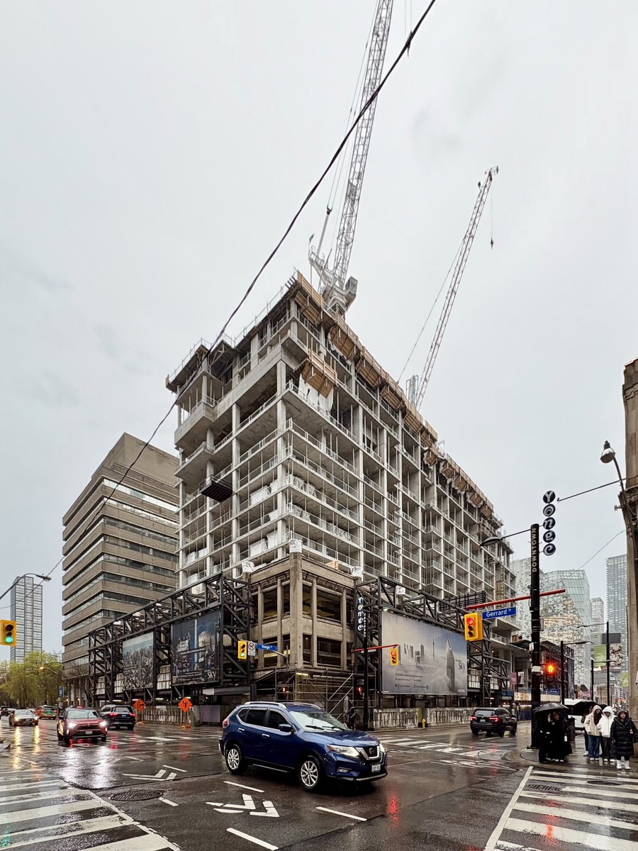Concord Sky is making its mark at Yonge &amp; Gerrard in Downtown Toronto 🏗️. Designed by KPF Architects, the 85 storey supertall skyscraper is set to become one of Canada’s tallest buildings, and will contain over 1,400 residential units upon completion.