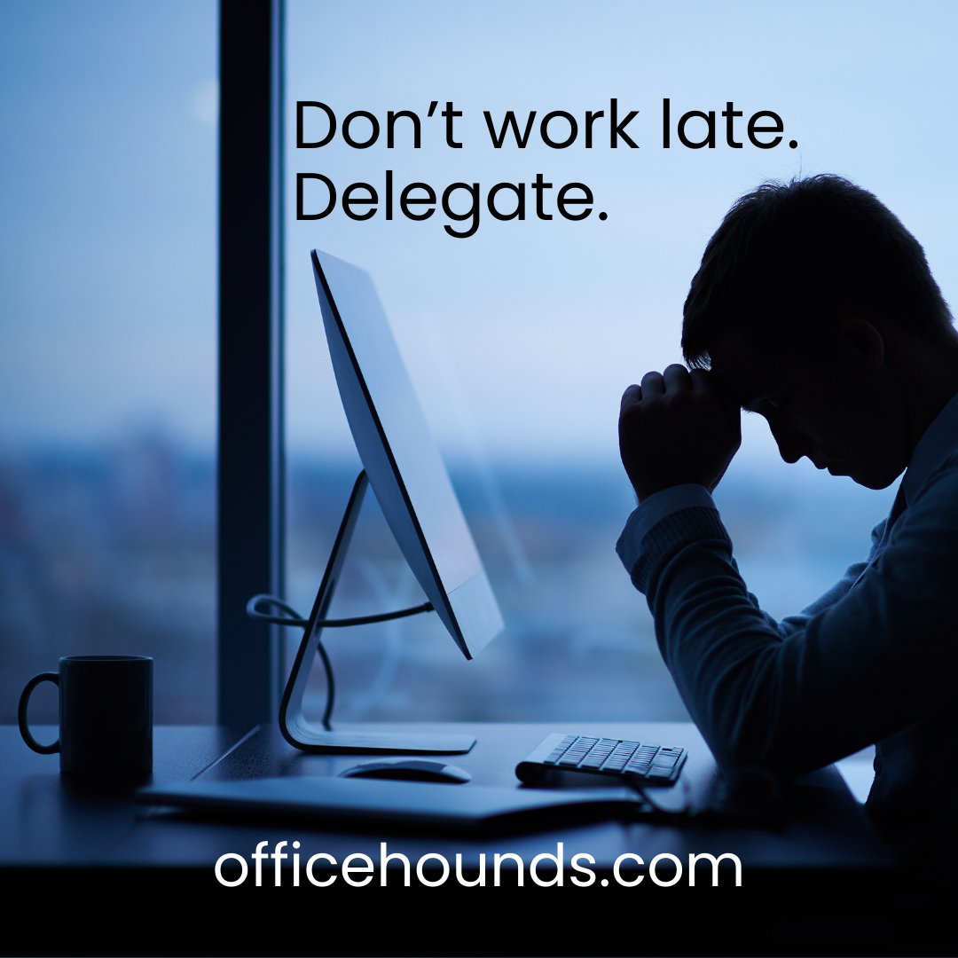 When you find yourself working late, ask yourself if you could delegate!
Some important tasks really can only be done by you, like making your spouse laugh in the evening.

Social media was designed to be distracting, so it's the first thing you should delgate.