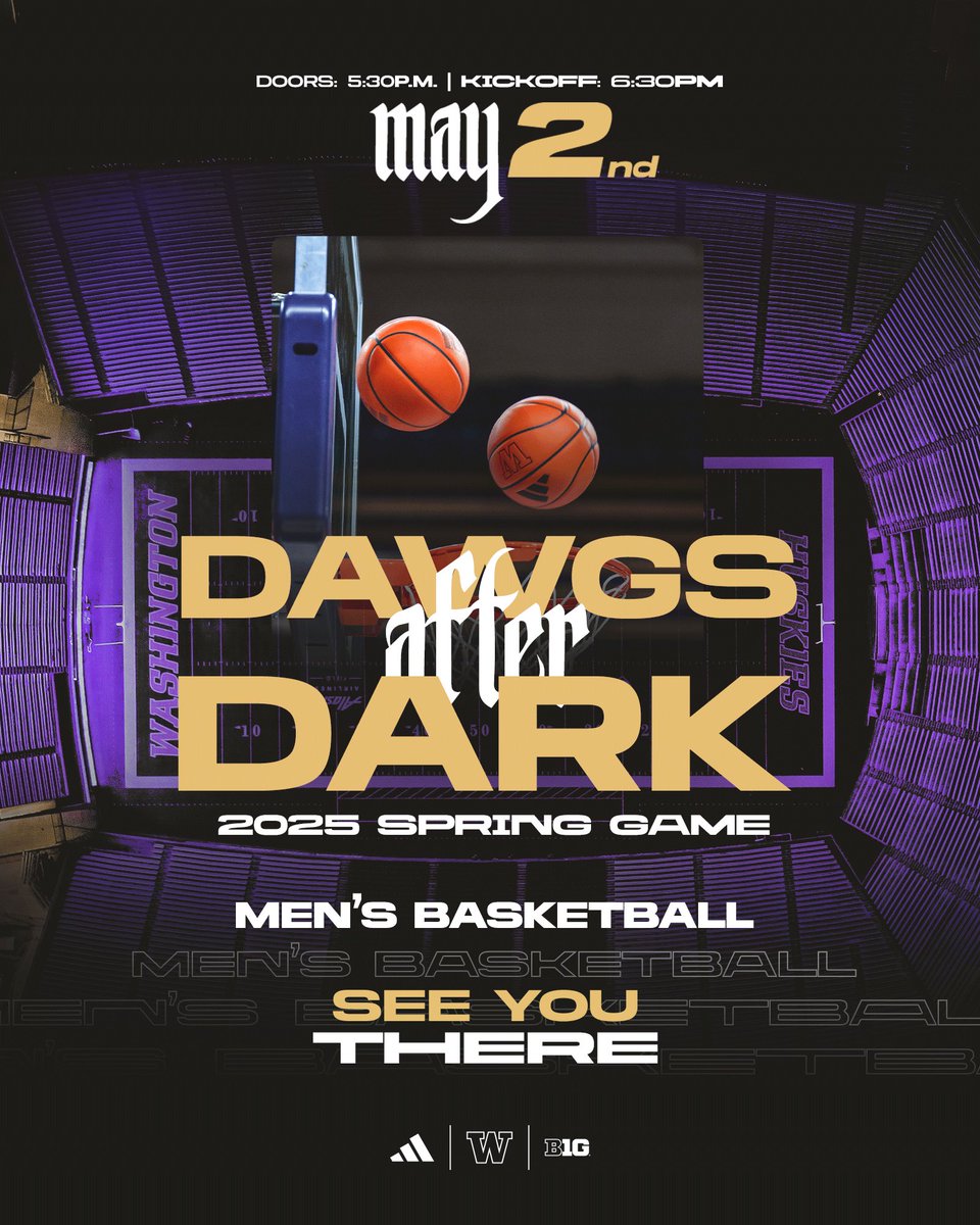 Washington Men's Basketball (@uw_mbb) on Twitter photo 𝕿𝖔𝖒𝖔𝖗𝖗𝖔𝖜 👀
Join us during pregame of the <a href="/UW_Football/">Washington Football</a> Spring Game outside section 122! 𝕿𝖔𝖒𝖔𝖗𝖗𝖔𝖜 👀
Join us during pregame of the <a href="/UW_Football/">Washington Football</a> Spring Game outside section 122!
