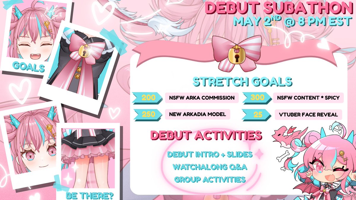 DEMI-PACT DEBUT AND BIRTHDAY-ATHON!

Tomorrow May 2nd, we will be celebrating my birthday, and me newfound partnership with Project Demi-Pact!

We will start at 8pm EST!

There will be debut slides!
Demi-Pact friends!
Sub-incentives
AND LOTS AND LOTS OF SHENANIGANS!