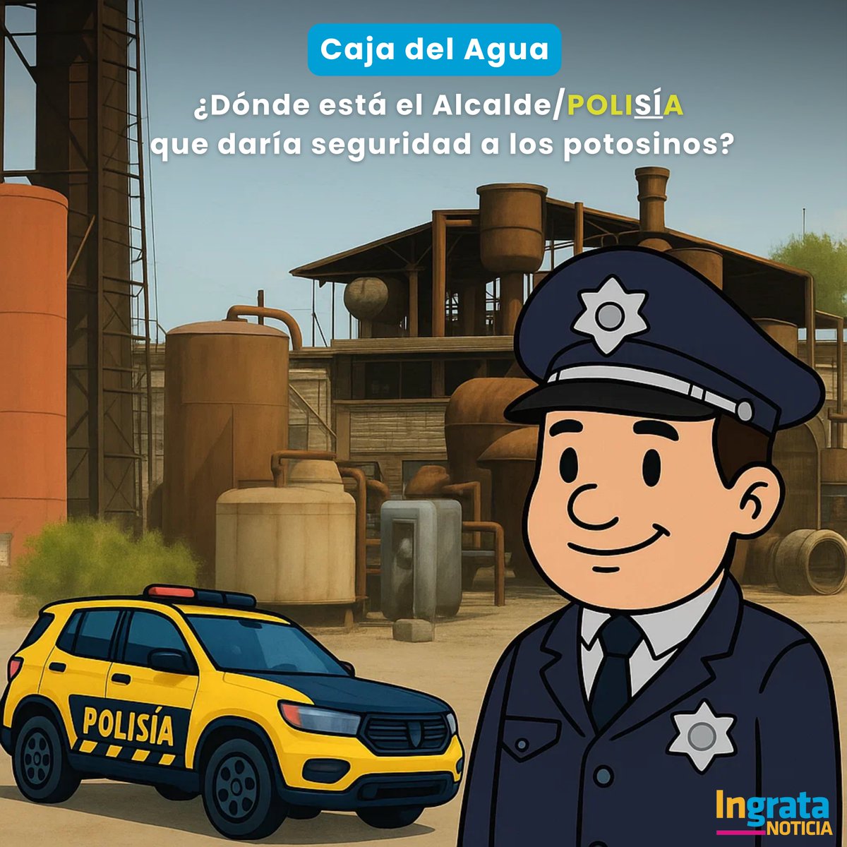 #CajadelAgua🚨 Narcolaboratorio en plena Zona Industrial...

¿Y la seguridad 24/7 que merecemos los capitalinos? 👀¿Dónde quedó la Ciudad del SÍ? 🤔

🎯 Mucha experiencia, mucha promesa… ¿Pero?

<a href="/SLPMunicipio/">Gobierno de la Capital SLP</a> | <a href="/EF_Galindo/">Enrique Galindo C</a> 

ingratanoticia.com.mx/caja-del-agua-…