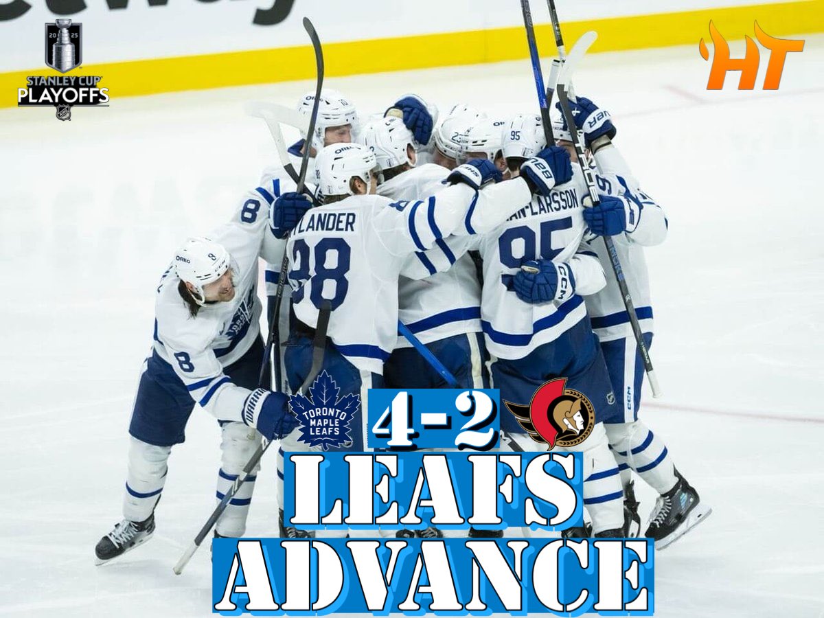 hottakes_app's tweet photo. The Toronto Maple Leafs win the Battle of Ontario in 6 games and move onto the second round of the NHL Playoffs. #TORvsOTT
Future Market Winners💰
Series Winner -375
Leafs in 6 games +430
Game Winners💰
ML -105
Total O5.5 https://t.co/3KTxfyKrwT