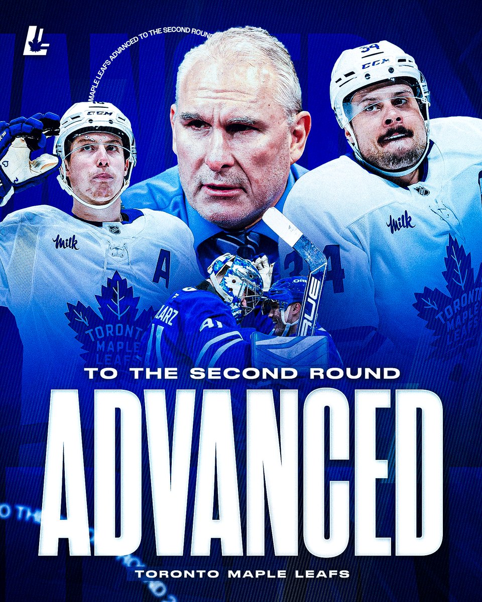 SENATORS ELIMINATED ✅

THE MAPLE LEAFS HAVE DEFEATED OTTAWA IN THE BATTLE OF ONTARIO AND HAVE NOW ADVANCED TO THE SECOND ROUND OF THE STANLEY CUP PLAYOFFS. 💙

A rematch with the Florida Panthers awaits..‼️

#leafsforever