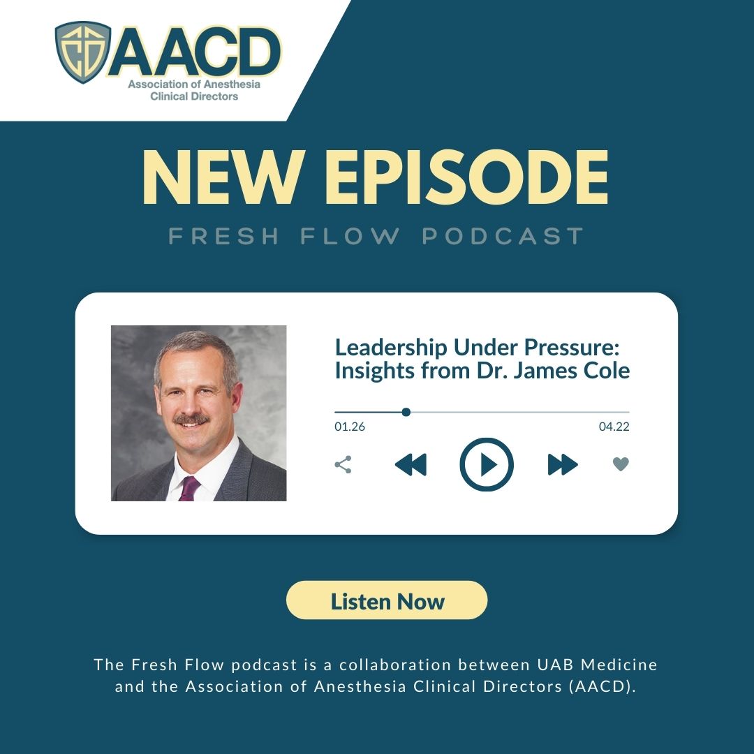 AACD (@aacd1988) on Twitter photo A new episode of the Fresh Flow Podcast with Dr. James Cole, Chief Medical Officer at the University of Wisconsin. Hear lessons from the battlefield applied to the OR. 🔗 Listen now: uabmedicine.org/medical-profes… #PerioperativeCare #Leadership #FreshFlowPodcast A new episode of the Fresh Flow Podcast with Dr. James Cole, Chief Medical Officer at the University of Wisconsin. Hear lessons from the battlefield applied to the OR. 🔗 Listen now: uabmedicine.org/medical-profes… #PerioperativeCare #Leadership #FreshFlowPodcast