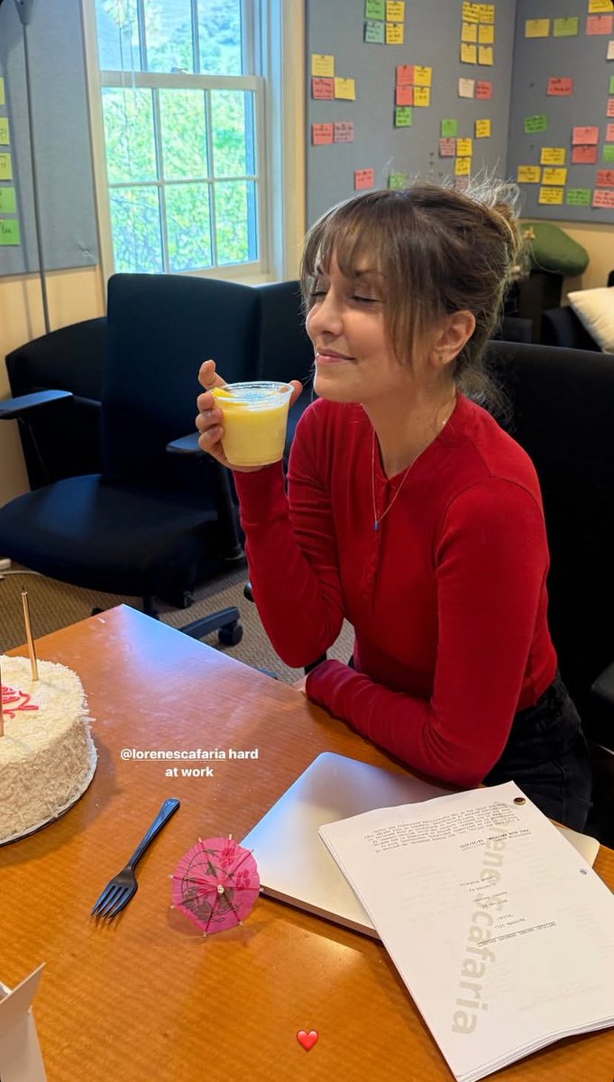 Rachel Sennott shares a new photo working with Lorene Scafaria for Sennott’s upcoming untitled HBO comedy series.