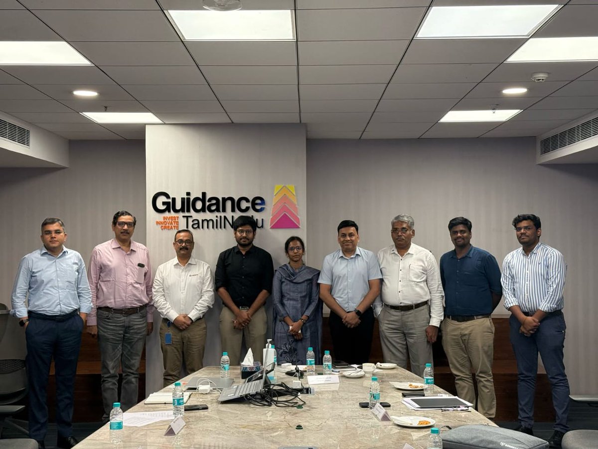 Guidance_TN's tweet photo. Guidance Tamil Nadu hosted an inner-circle, strategic #RoundTable for the #PowerTools Sector, chaired by MD & CEO of Guidance along with the investment facilitation team for manufacturing .
Senior representatives from key players including #Hikoki Power Tools, @Karuvitech, @FEINPowerTools, @boschindia , and #Polymak, participated in the discussion, which focused on key trends, growth drivers and Tamil Nadu’s emerging leadership in the sector.
The conversation also explored the role of government support to boost domestic manufacturing and enhance global competitiveness.
Stay tuned for more from the evolving power tools sector in the state.
@TNIndMin 
#BullishonTN #InvestinTN #JobsforTN
