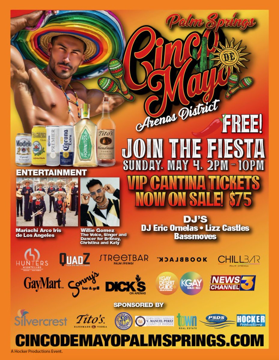 WillieGomez's tweet image. Palm Springs this weekend? 😜 Tickets 👉 facebook.com/profile.php?id…