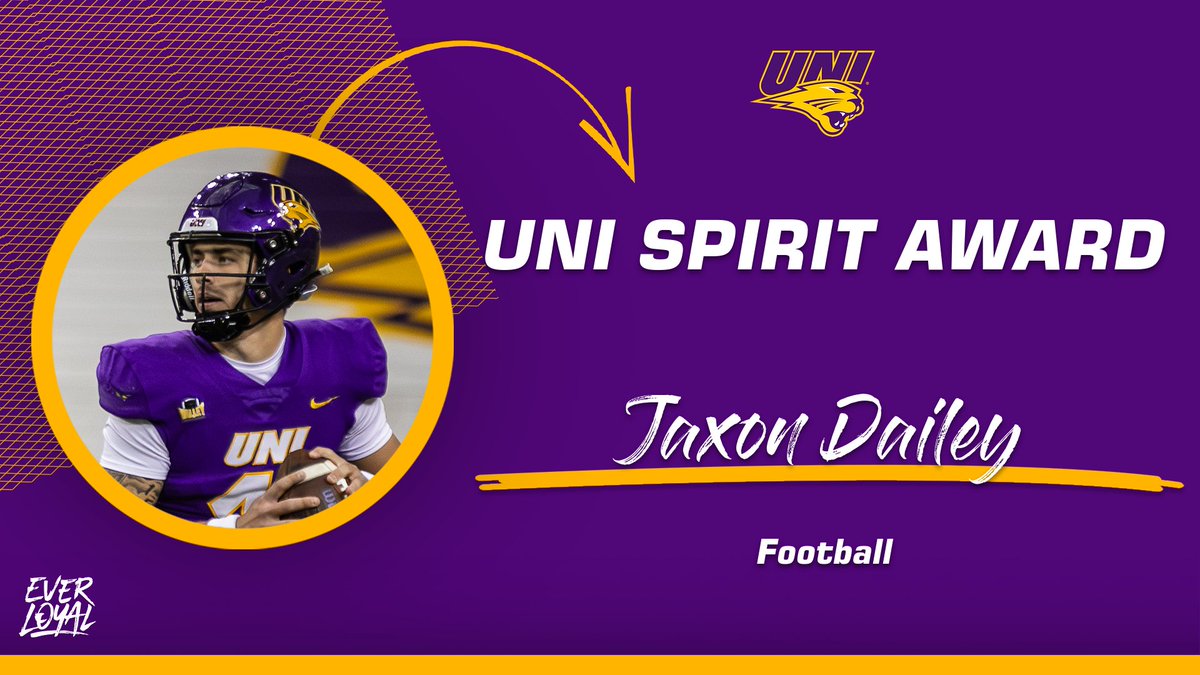UNI Athletics (@uniathletics) on Twitter photo This year's PESPY winner of the UNI Spirit Award is...
JAXON DAILEY (<a href="/UNIFootball/">UNI Football</a>)
#EverLoyal #1UNI #PESPYS25 This year's PESPY winner of the UNI Spirit Award is...
JAXON DAILEY (<a href="/UNIFootball/">UNI Football</a>)
#EverLoyal #1UNI #PESPYS25