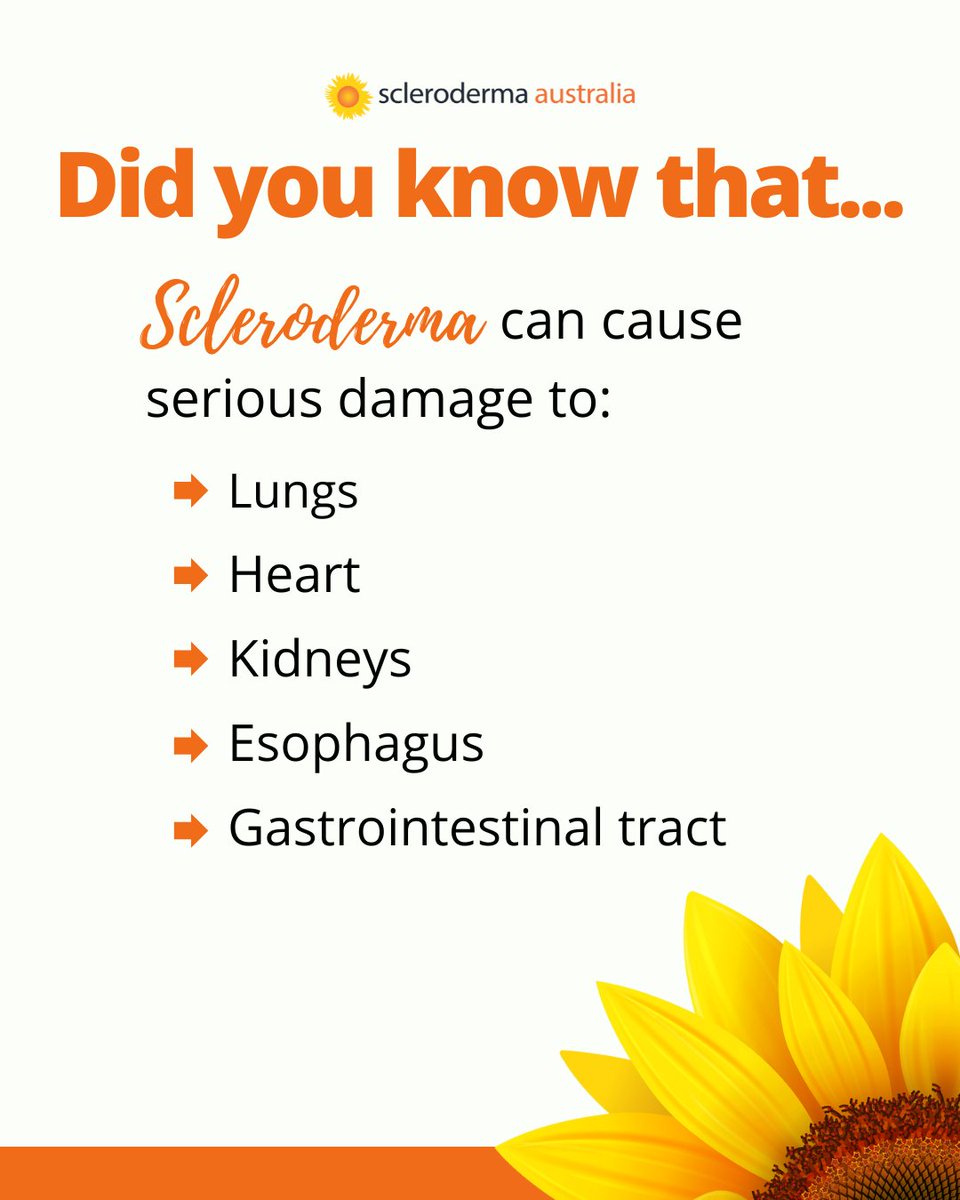 DID YOU KNOW #Scleroderma isn’t just a skin condition? It can damage the lungs, heart, kidneys, and more. It’s a serious multi-system disease - and can be life-threatening. 

Awareness leads to earlier diagnosis, better treatment, and stronger support.
.
.
#SclerodermaAwareness